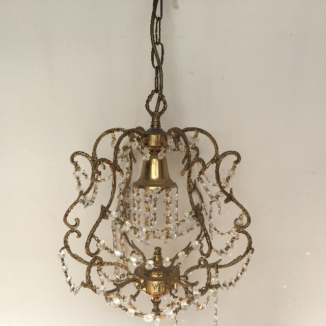 LIGHT, Hanging Chandelier (Style 1) - Small Ornate Gold